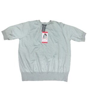Matty M Women's Short Sleeve Sweater, Sage‎ Green, M